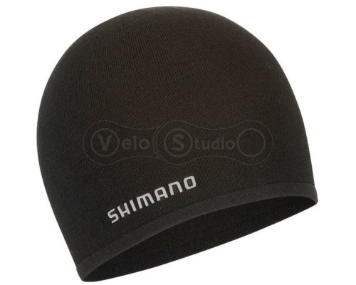 Шапочка зимняя Shimano URU, черная, шерсть мериноса