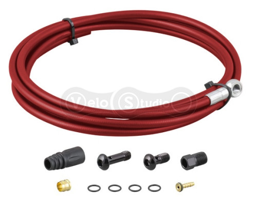 Гидролиния Tektro Banjo Hose Kit 1800 мм, 5.5 мм, красная