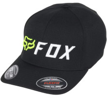 Кепка FOX Apex Flexfit Hat Black/Yellow L/XL