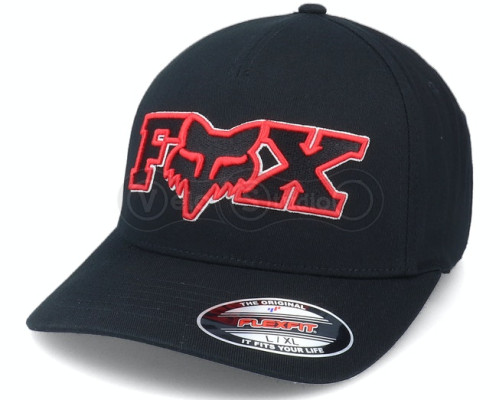 Кепка FOX Ellipsoid Flexfit Hat Black Red L/XL