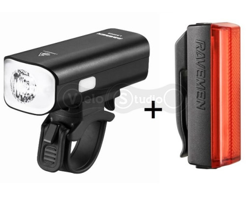 Комплект света Ravemen LS-CT02: LR500S + TR20 (500 lm + 20 lm)