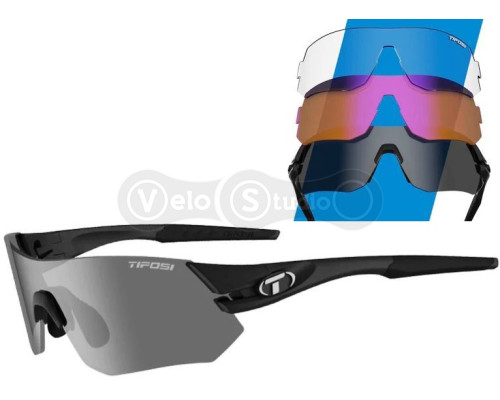 Окуляри Tifosi Tsali Matte Black змінні лінзи Smoke/AC Red/Clear
