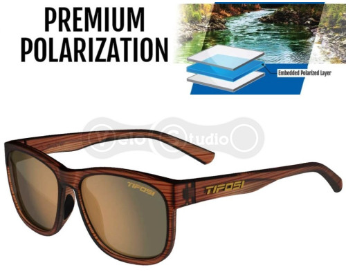 Окуляри Tifosi Swank XL Woodgrain з лінзами Brown Polarized
