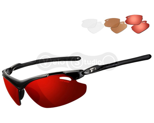 Очки Tifosi Tyrant 2.0 Gloss Black со сменными линзами Clarion Red/Ac Red/Clear
