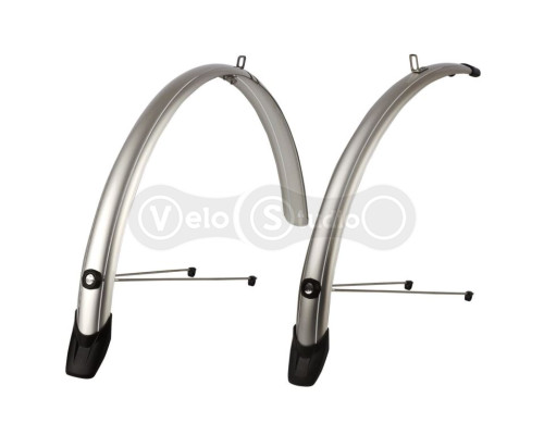 Комплект крил Polisport Towny City/Trecking сріблясті, ширина 51 мм, 28 дюймів