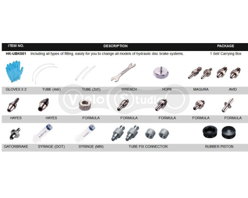 Набір для прокачування гальма Alligator Universal Bleeding Kit
