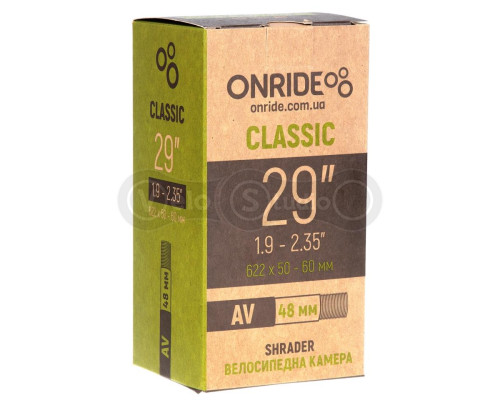 Вело камера ONRIDE Classic 29x1.9-2.35 AV 48