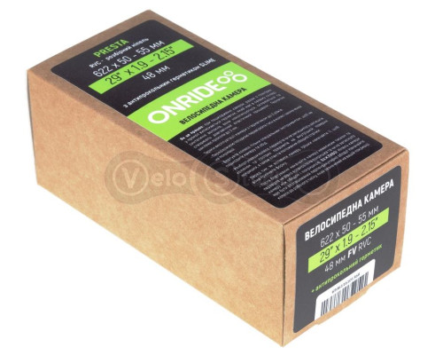 Велосипедна камера ONRIDE RVC із герметиком Slime 29x1.75-2.15 FV 48