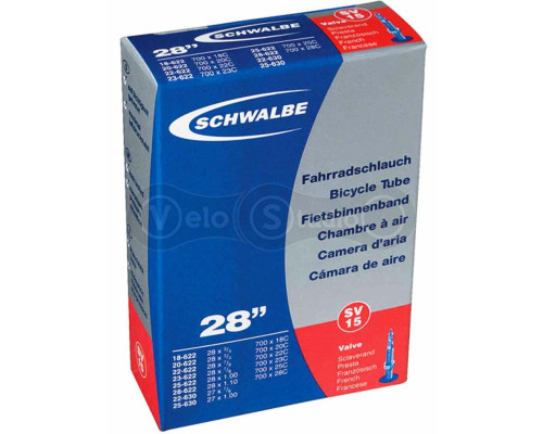 Вело камера Schwalbe SV15 700x18/28C (ETRTO 18/28-622) FV 40 мм
