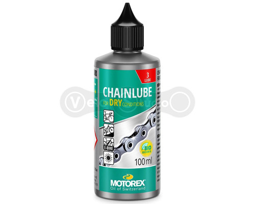 Мастило ланцюга Motorex Chainlube Dry 100 мл, для сухої погоди