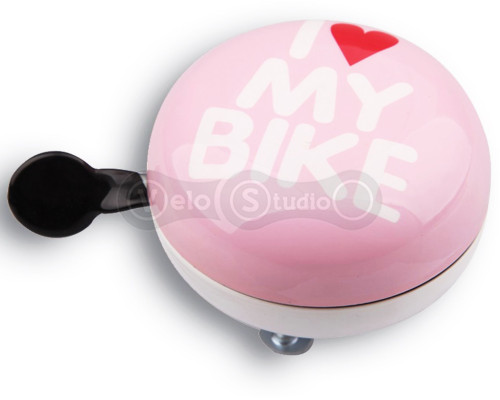 Дзвінок Green Cycle I Love My Bike рожевий