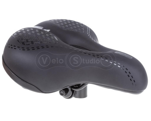 Сідло TW SD-18 із замком та еластомером 260х215 мм чорне