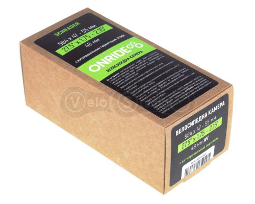 Камера ONRIDE із герметиком Slime 27.5x1.75-2.15 AV 48