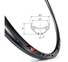 Обод Mach1 CROSS-R 27 27.5 дюймов, 32 спицы, Tubeless Ready