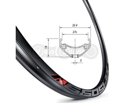 Обід Mach1 CROSS-R 27 29 дюймів, 32 спиці, Tubeless Ready