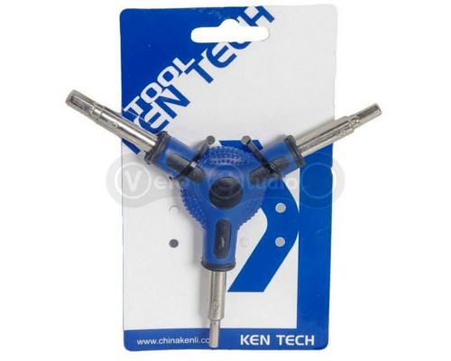 Ключ шестигранник KEN TECH KL-9736B Y-образный 4/5/6 мм