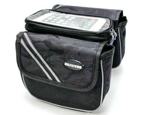 Велосумка на раму із відділенням під смартфон BRAVVOS QL-200