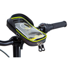 Велосумка на руль BRAVVOS SJ-001 черная с салатовым