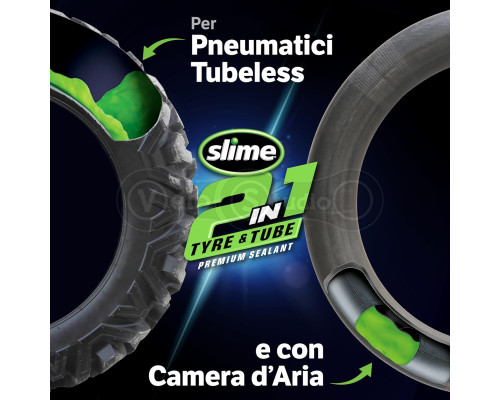 Герметик Slime 2IN1 Sealant 473 мл бескамерный/камерный