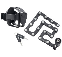 Велозамок фолдинговый KLS Fold 70 черный 3х640 мм