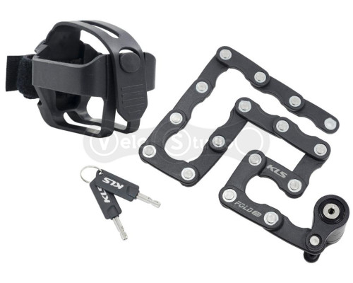 Велозамок фолдинговый KLS Fold 70 черный 3х640 мм