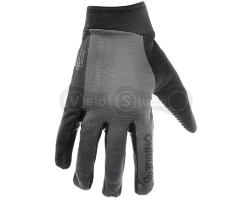 Велоперчатки ONRIDE Long 20 з гелем чорні/сірі розмір XS