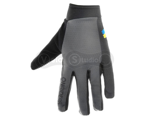 Велоперчатки ONRIDE Long 20 з гелем чорні/сірі розмір XS