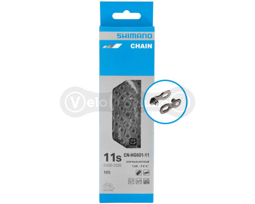 Цепь Shimano CN-HG601, 126 звеньев, SIL-TEC 11-скоростей, + QUICK LINK