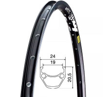 Обід 29" Mavic XM 119 DISC 32H не пістонований, під дискове гальмо чорне