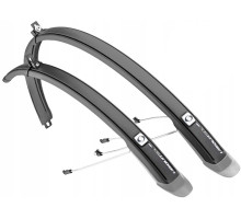 Комплект крыльев 28" SIMPLA Ubiquit SDL 45mm, с брызговиками, чёрные