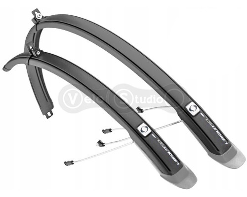 Комплект крыльев 28" SIMPLA Ubiquit SDL 45mm, с брызговиками, чёрные