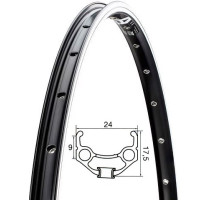 Обід 28" Mavic A 119 36H пістонований, під обіднє гальмо чорне