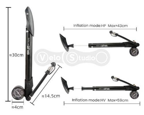 Насос високого тиску GIYO GS-41P для вилок та коліс