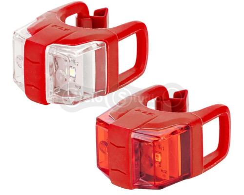 Набір мигалок KLS Twins II, силікон, червоні