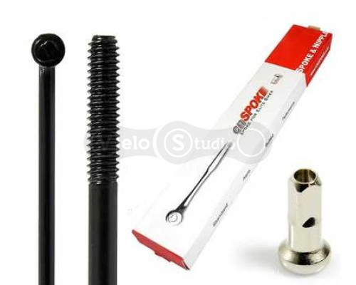 Спица CN SPOKE 294 мм 14G c ниппелем 16 мм (100шт) сталь