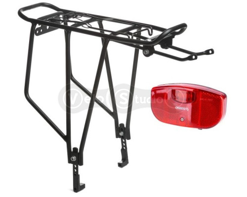 Багажник ONRIDE Cargo 26˝-29˝ под дисковый тормоз алюминиевый черный до 25 кг