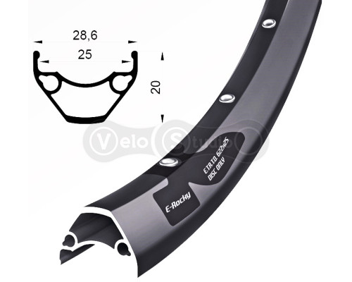 Обід Remerx E-ROCKY RX 3025, 29x25, 32 спиці, TLR, FV