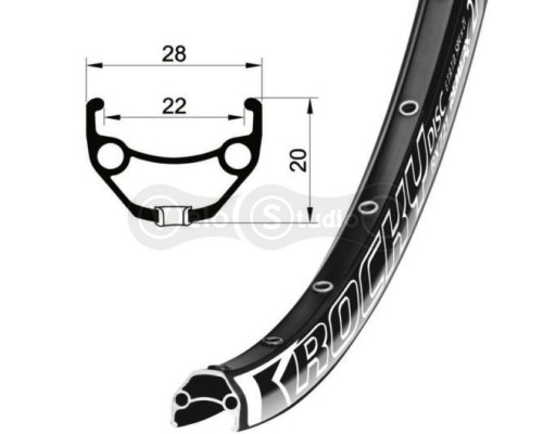 Обод Remerx ROCKY 22 RX 3022, 26x22, 32 спицы, AV, E-Bike