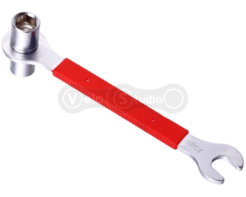 Ключ для педалей KEN TECH KL-9725H 15мм и гаек 14/15мм