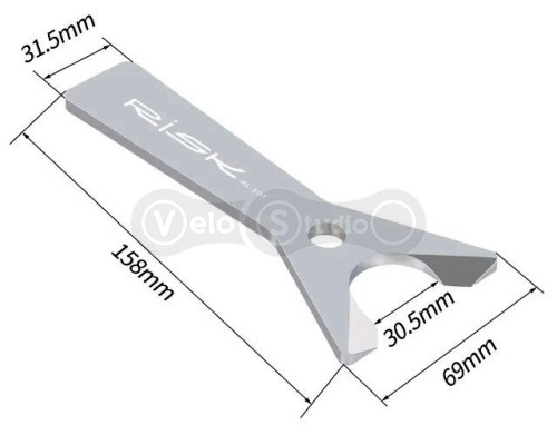 Съемник стопорного кольца рулевой с короны вилки RISK RL105