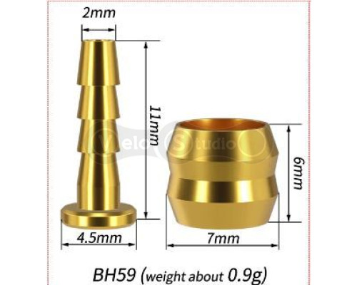 Гидролиния RISK RC115-1-1 2500мм для дискового тормоза Shimano BH-59