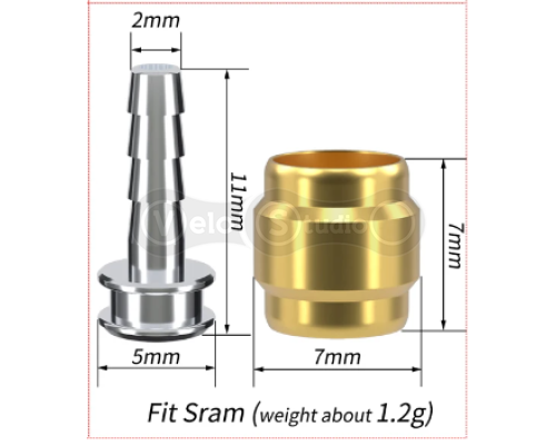 Гідролінія RISK RC115-3-1 2500 мм для дискового гальма SRAM