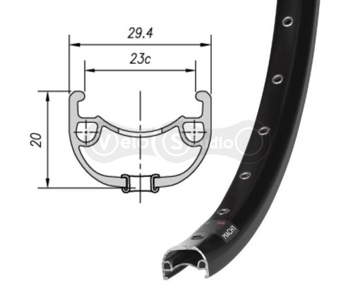 Обод Mach1 910, 27,5" 32 отв., TLR, черный, 510г