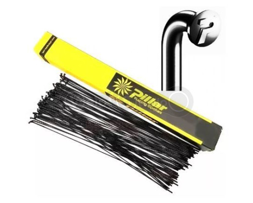 Спиця 288мм 14G Pillar PSR Standard, нержавіюча сталь чорна (72шт в упаковці)