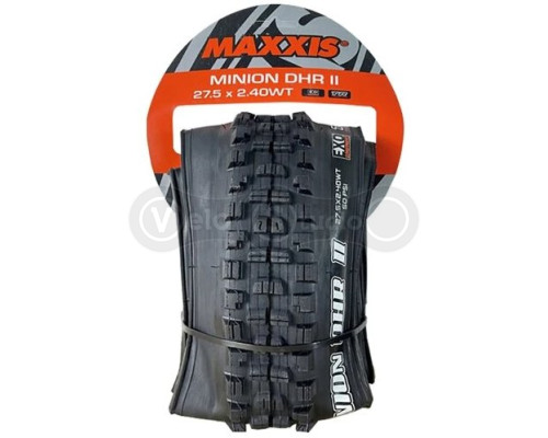 Вело покришка Maxxis Minion DHR II 27.5x2.40WT, складана, EXO/TR 60TPI, задня