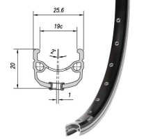 Обод Mach1 260, 700C 36 отверстий AV, черный 