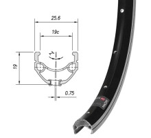 Обод Mach1 ER-10 26 дюймов 32 отверстия, черный, AV