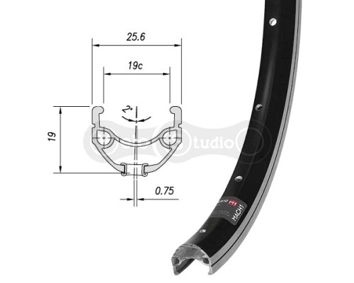 Обод Mach1 ER-10 26 дюймов 32 отверстия, черный, AV