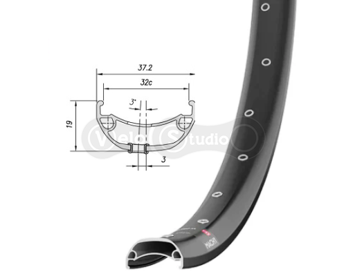 Обод Mach1 TRUCKY 32, 27,5 дюймов 28 отверстий, Easy Tubeless Ready