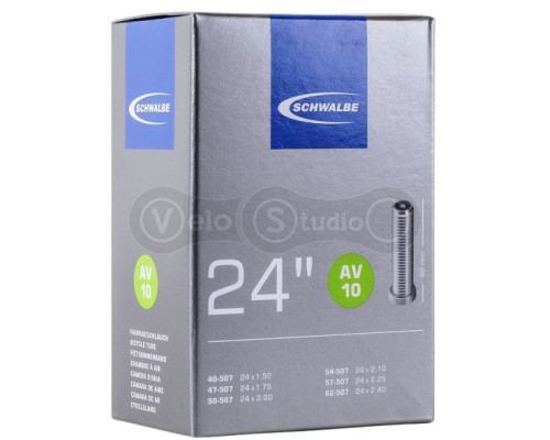 Камера Schwalbe AV10 24x1.50-2.40 (ETRTO 40/62-507) ниппель AV 40мм